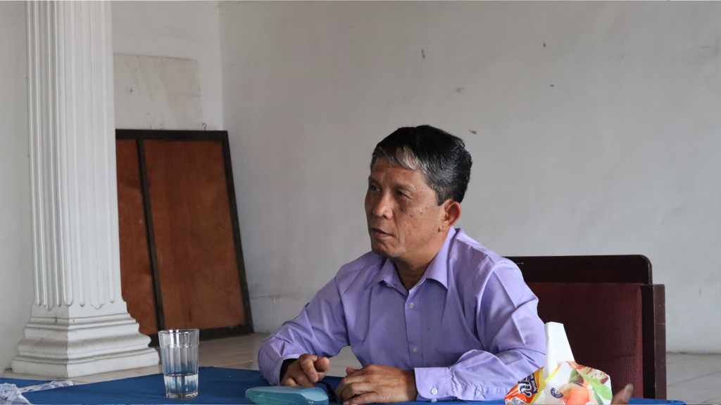 Ephorus HKI Pdt. Firman Sibarani, M.Th saat memberikan kesan dan pesan satu tahun masa pelayanan  Ephorus dan Sekretaris Jenderal HKI.