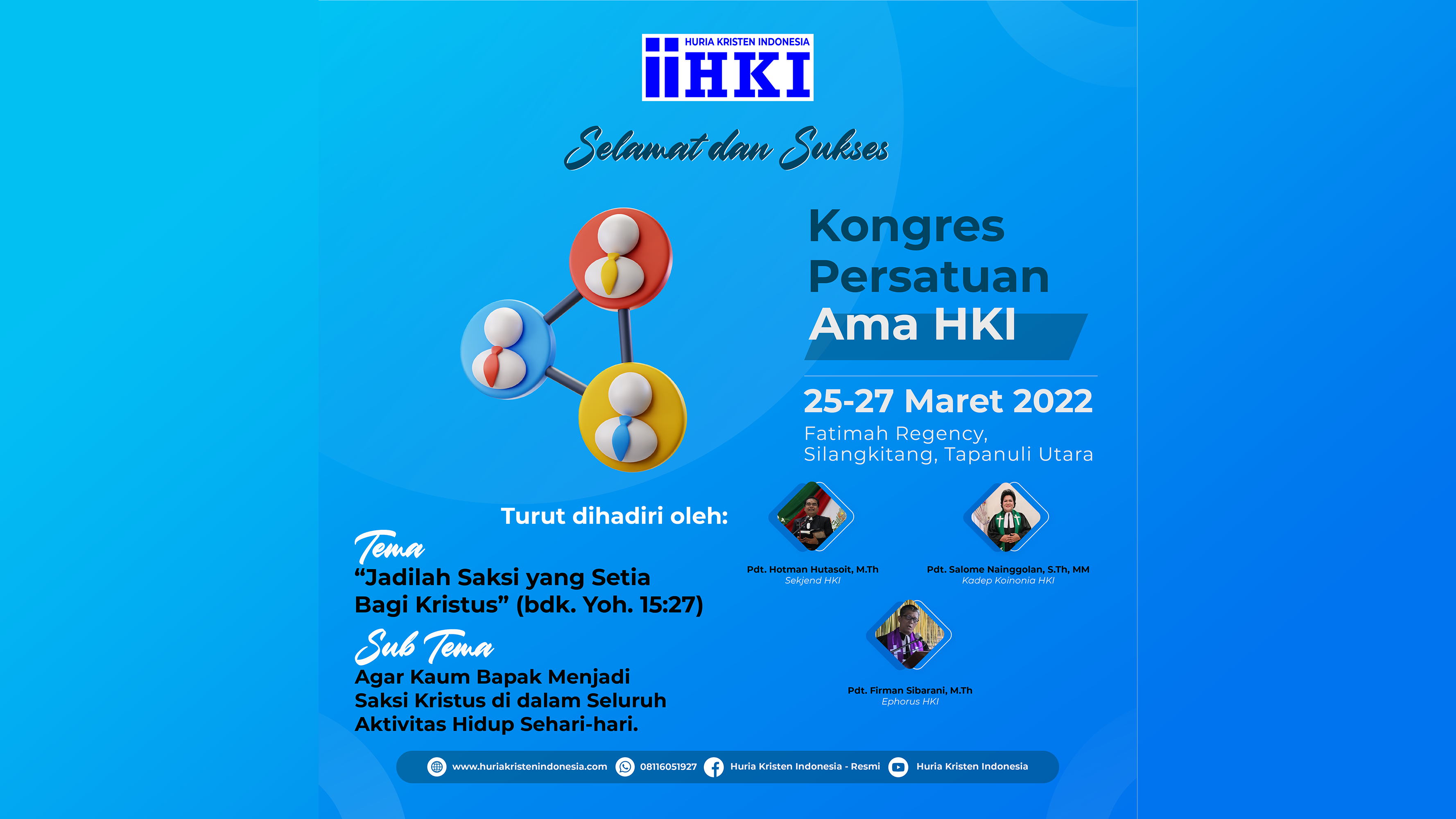 Selamat dan sukses pelaksanaan Kongres Persatuan Ama HKI