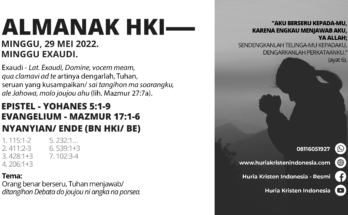 Almanak HKI Minggu, 29 Mei 2022 - Minggu Exaudi