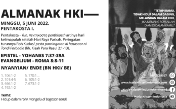 Almanak HKI Minggu, 5 Juni 2022 - Pentakosta I