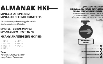 Almanak HKI Minggu, 26 Juni 2022 - Minggu II Setelah Trinitatis