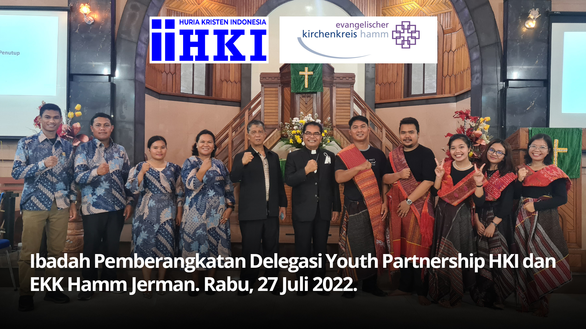 Ibadah Pemberangkatan Delegasi Youth Partnership HKI dan EKK Hamm Jerman